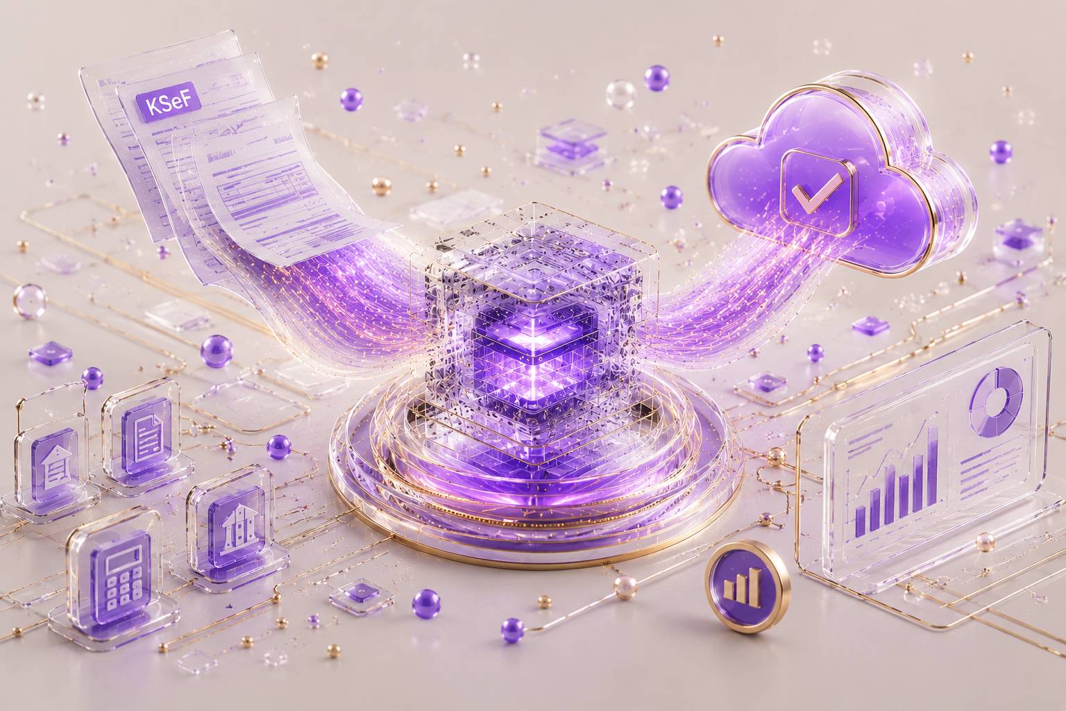 Digital data cloud representation with documents and analytics.