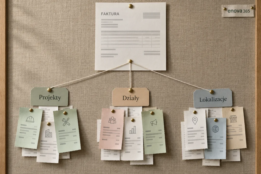 Organisational chart with projects, departments, locations.